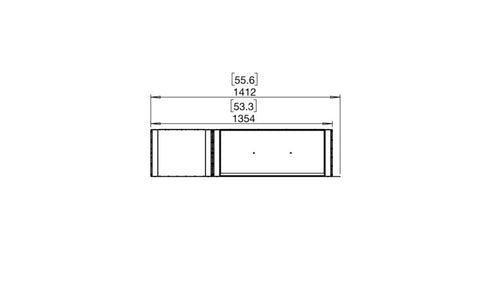 Ecosmart Fire Flex 50PN.BXL Peninsula Fireplace Insert - Black Finish / Black Burner - ESF.FX.50PN.BXL.B
